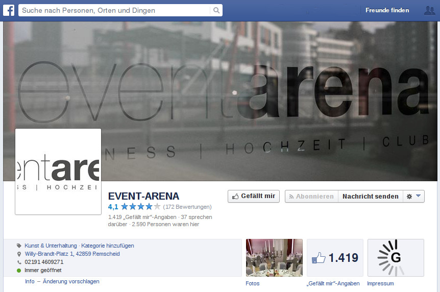 Event Arena Facebook
